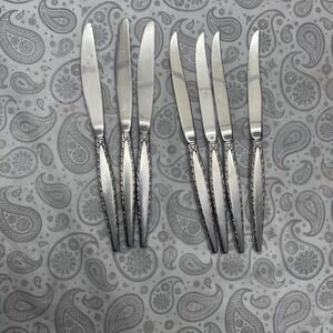 Vintage Stainless Steel Knife Set 7pc Steak Dinner Serrated Mixed Flatware Lot